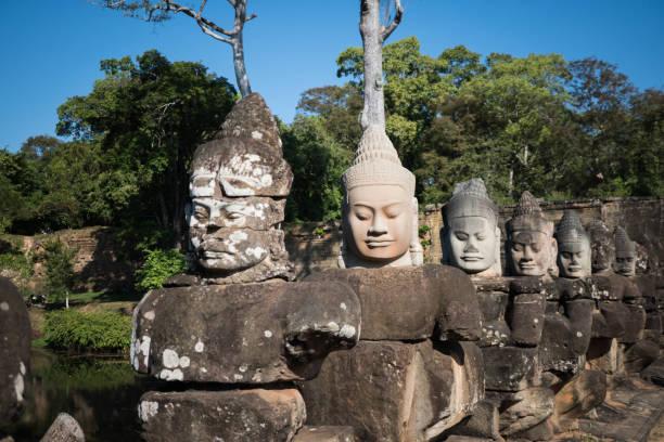 istock when you be different, redone statue looks amazing different, new versus old, Cambodian temple, 1054692122