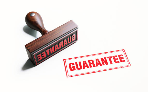 istock Wooden Guarantee Stamp On White Background 1054696248