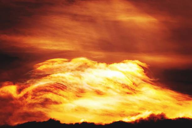 istock Sunset Twilight orange sky see the beautiful purple nature background 1054701298