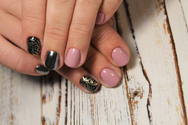 istock fashion manicure design on a beautiful texture 1054702646