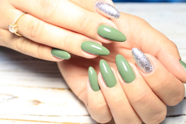 istock fashion manicure design on a beautiful texture 1054702756