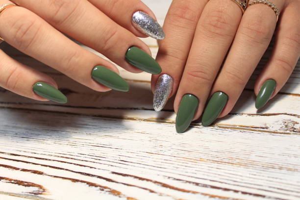 istock Women's hands with a stylish manicure. Best 1054703224