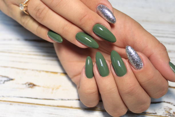 istock Women's hands with a stylish manicure. Best 1054704698