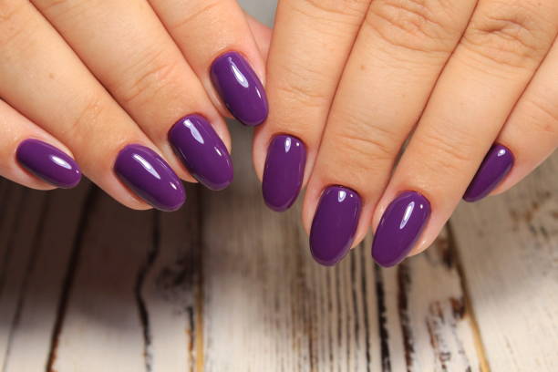 istock Youth manicure design best nails, gel varnish 1054710310