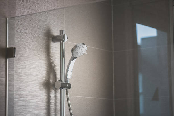 new shower in bathroom