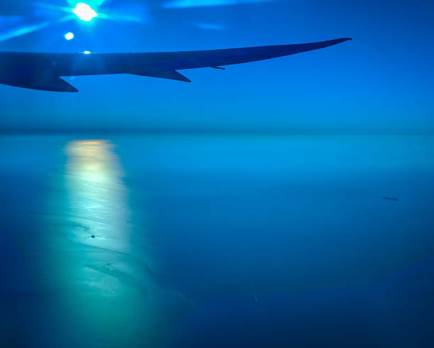 787 Dreamliner window tint climbout stock photo