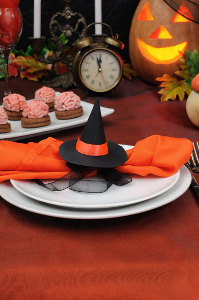 istock decorative cloth bound witch hat in honor of Halloween 1054724858