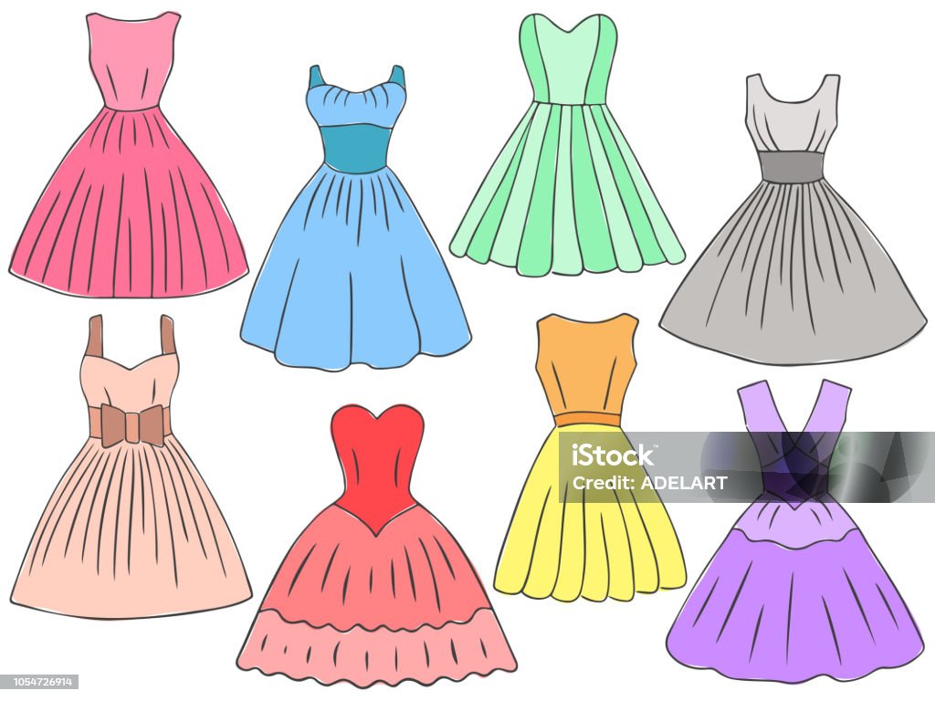 Ilustración de Doodle Vestidos Establecer Diversas Clases De Los Vestidos De Estilo Retro y más Vectores Libres de Derechos de Vestido - iStock Ilustración de Doodle Vestidos Establecer Diversas Clases De Los Vestidos De Estilo Retro y más Vectores Libres de Derechos de Vestido - iStock