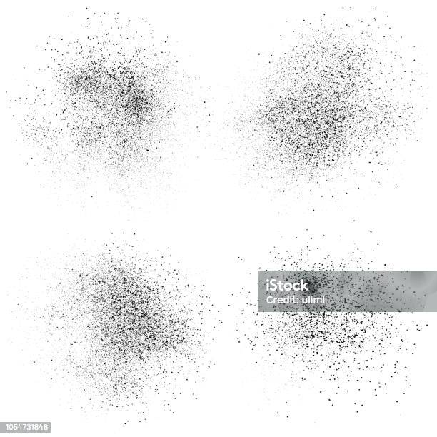 Powder Dust Vector Simple Black Powder Dust Vector Elements Stock Illustration - Download Image ...