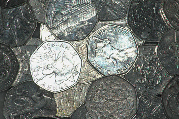 istock Commemorative coins, reverse, UK 50 pence. 1054737416