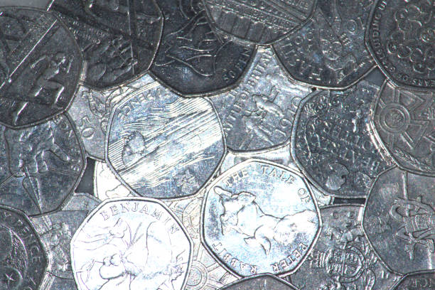 Commemorative coins, reverse, UK 50 pence.