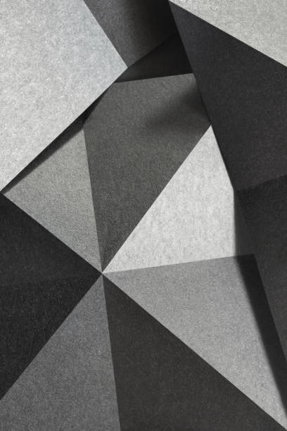 istock Macro image of pyramidal black shapes, abstract background 1054741602