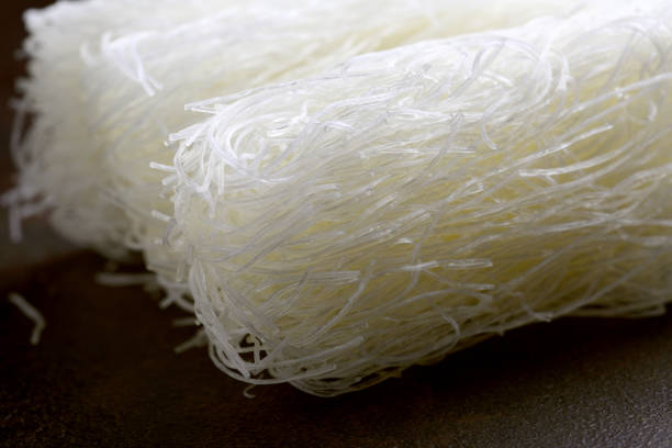 istock Raw rice noodles, food close-up 1054741784