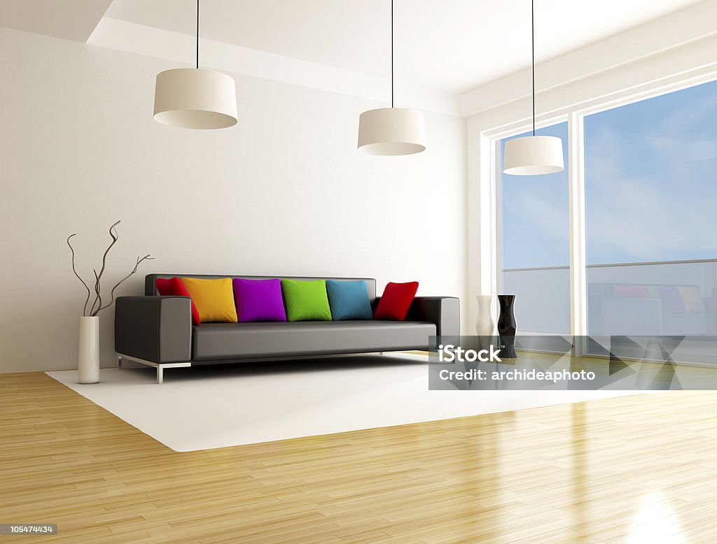 modern colored living room  Apartment Stock Photo