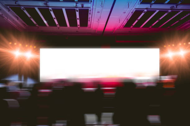 istock Empty Blank board background on the stage showtime for advertising display background 1054745046