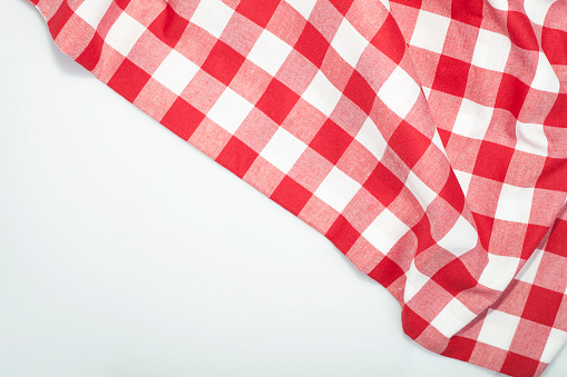 Red and White, Checkered, Tablecloth,Food, Backgrounds Picnic, Restaurant, Kitchen, Textile,Plate,Menu,White