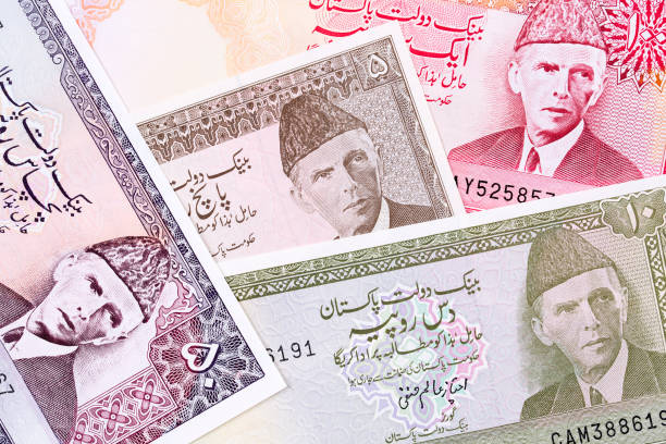 istock Old Pakistani money, a background 1054750074
