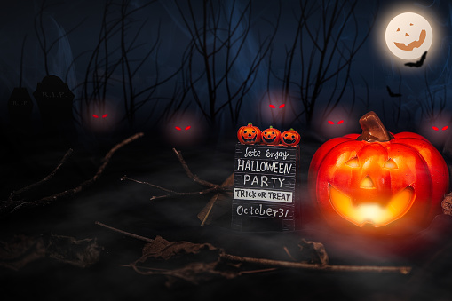 helloween nightmare trick or treat party  ghost pumpkin