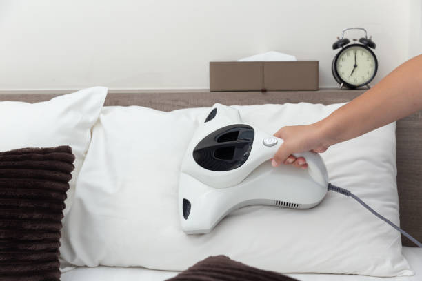 odkurzacz roztoczy za pomocą czyszczenia poduszki materac materac eliminator kurzu - mattress cleaning vacuum cleaner housework zdjęcia i obrazy z banku zdjęć