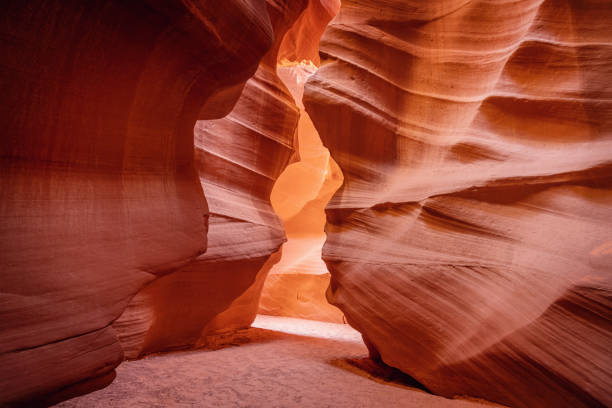 Antelope Canyon Page Arizona USA Beautiful colorful famous Antelope Canyon, Rock Textures and Shades in the early morning light. Page, Arizona, USA antelope canyon stock pictures, royalty-free photos & images