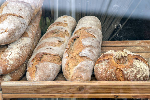istock Close-up of artisan baguette breads. 1054761274