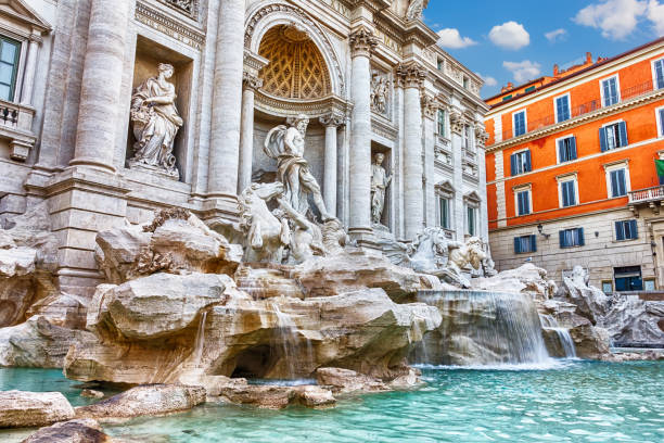 istock The Trevi Fountain and its beautiful statues, Rome 1054761796