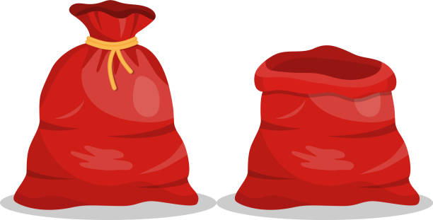 선물 자루, 산타 클로스의 가방 - santas sack stock illustrations