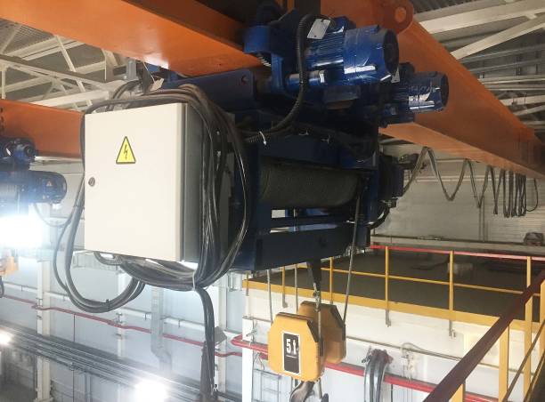 istock Electric overhead travelling crane. 1054770368