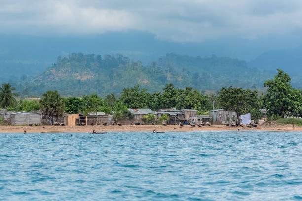 sao tome, beautiful landscape - equatorial guinea imagens e fotografias de stock