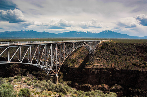 Viewed from the Rio Grande Gorge Bridge near Taos, New Mexico.