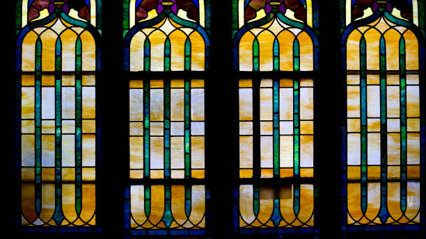 Stained Glass Windows stock photo