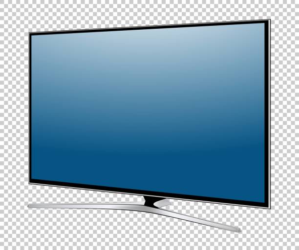 illustrazioni stock, clip art, cartoni animati e icone di tendenza di illustrazione vettoriale lcd piatta a schermo tv - monitor a schermo piatto