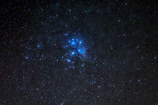 M45, Pleiades cluster or the seven sisters