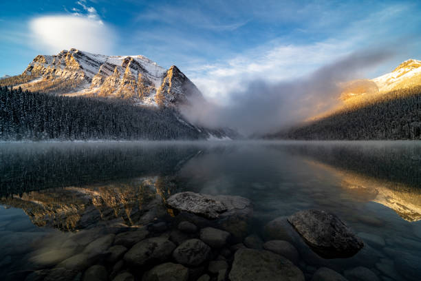istock Lake Louise,winter view 1054802816