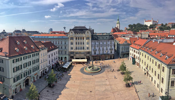 istock Aerial View of Bratislava's Main Square 1054808344