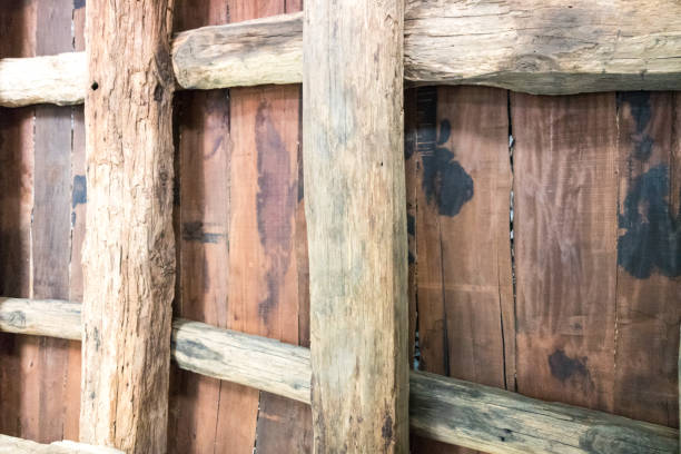istock Antique wooden roof structure 1054815712