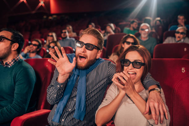 istock Joyful couple at 3D cinema 1054821842