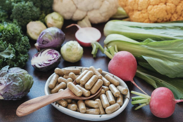 istock cruciferous vegetables capsules, dietary supplements for healthy 1054856854
