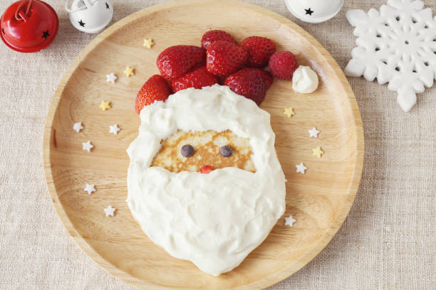 istock Fun homemade santa pancake breakfast for kids 1054857406