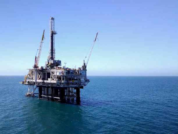 istock Offshore Hydraulic Fracturing or Fracking Oil Rig Platform 1054857444