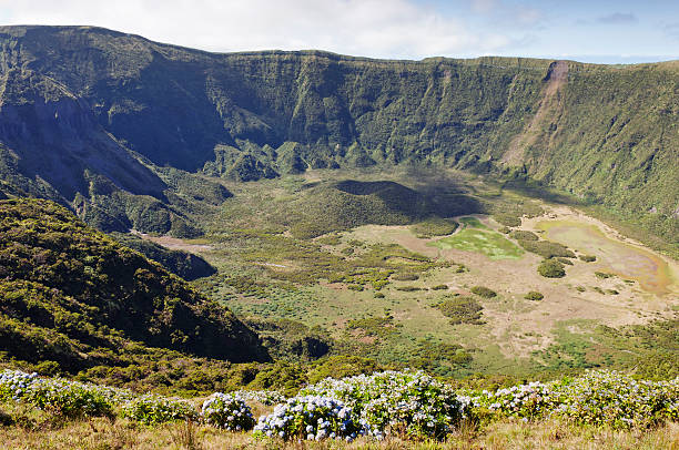 istock Inside of Caldeira volcano in Faial, Azores 105485965