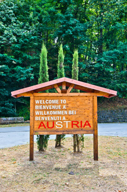 istock welcome sign for tourists in Austria 1054861090