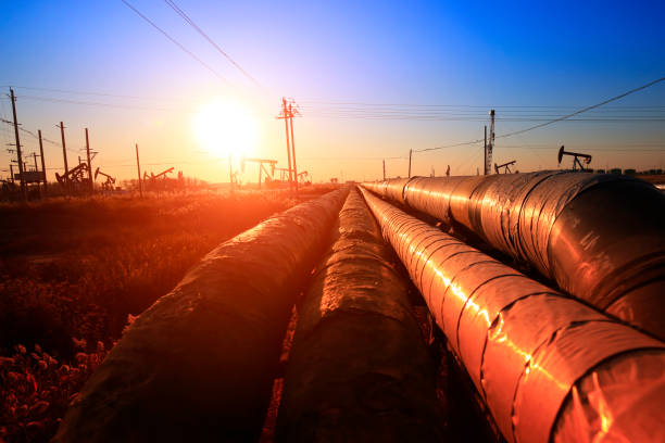 istock Oil pipeline, industrial equipment 1054862644
