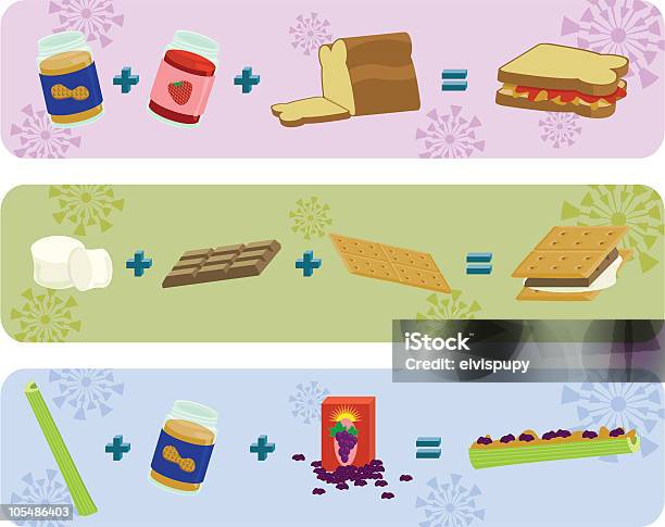 Vetores de Receitas Para Crianças e mais imagens de Smore - Smore, Chocolate, Marshmallow