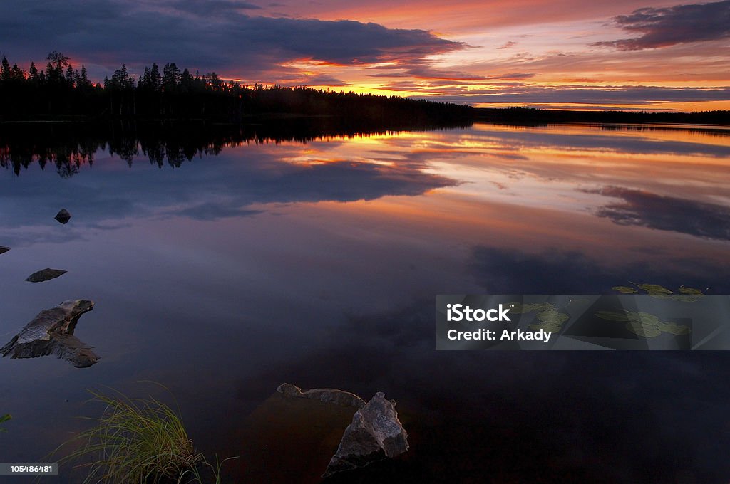 Lago na Suécia - Foto de stock de Azul royalty-free