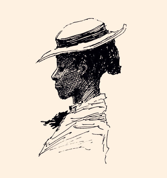 illustrations, cliparts, dessins animés et icônes de femme afro-américaine (xxxl) - history women victorian style one person