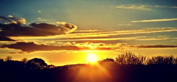 Sunset, Nikon DSLR. Worcestershire, England UK.