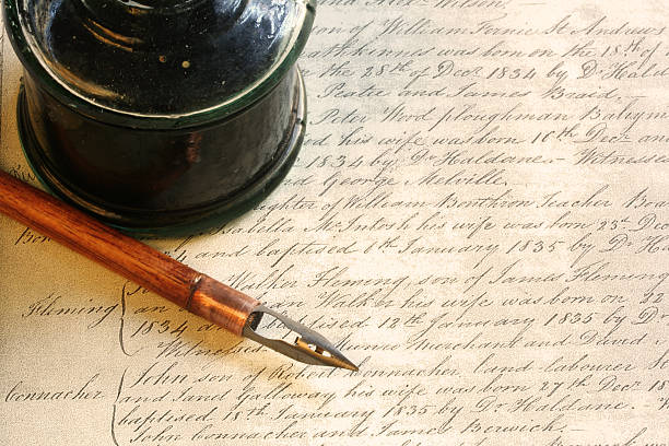 istock Vintage Nib Pen and Inkwell 105486803