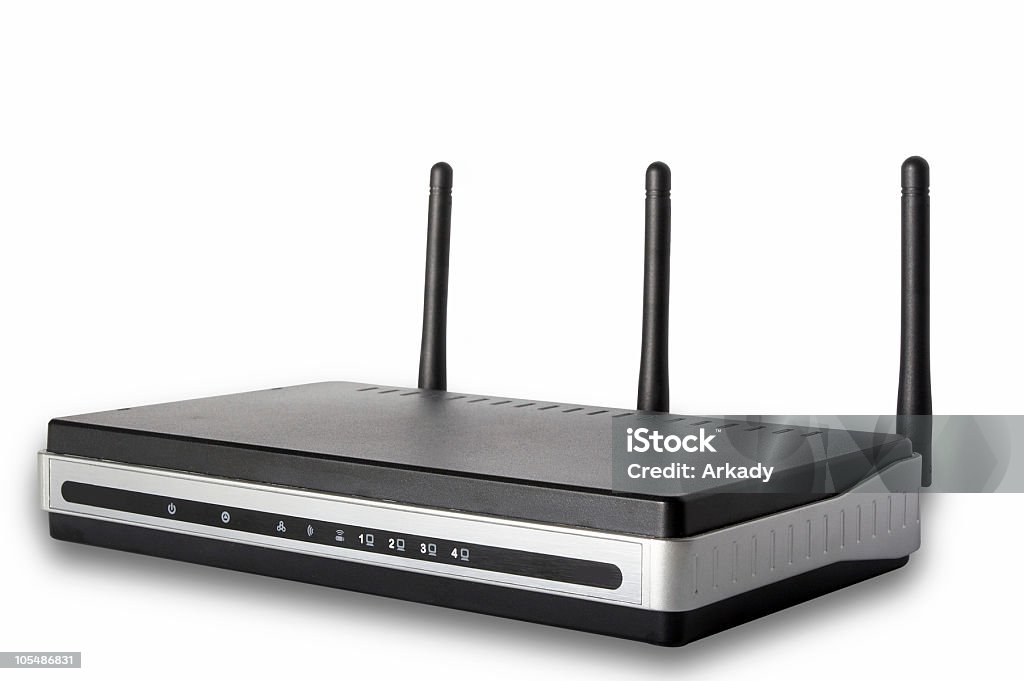 Router Wireless - Foto stock royalty-free di Antenna - Attrezzatura per le telecomunicazioni