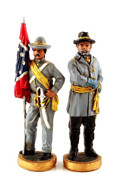 brinquedo soldados da confederação - confederate soldier imagens e fotografias de stock